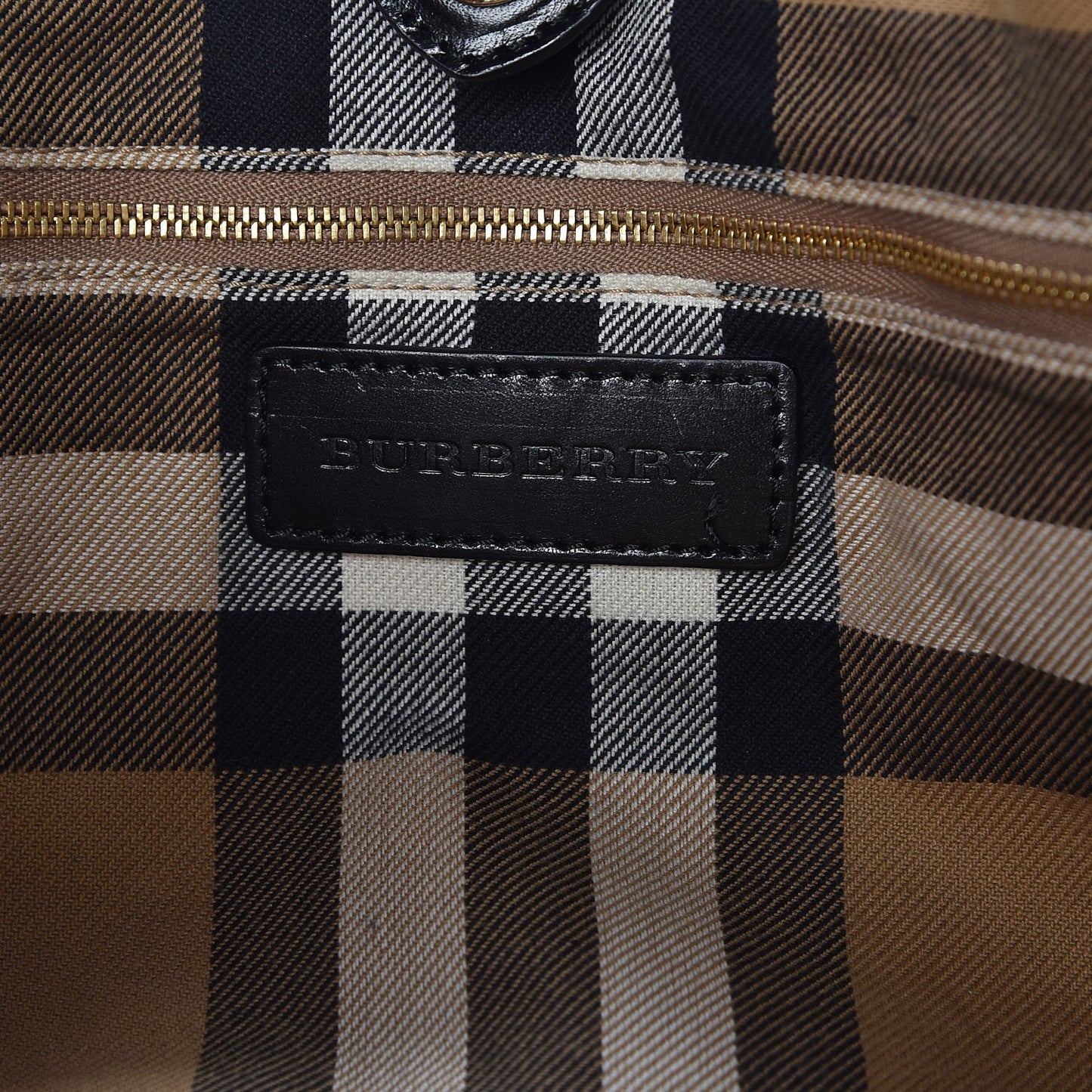 Calfskin House Check Medium Salisbury Tote Black