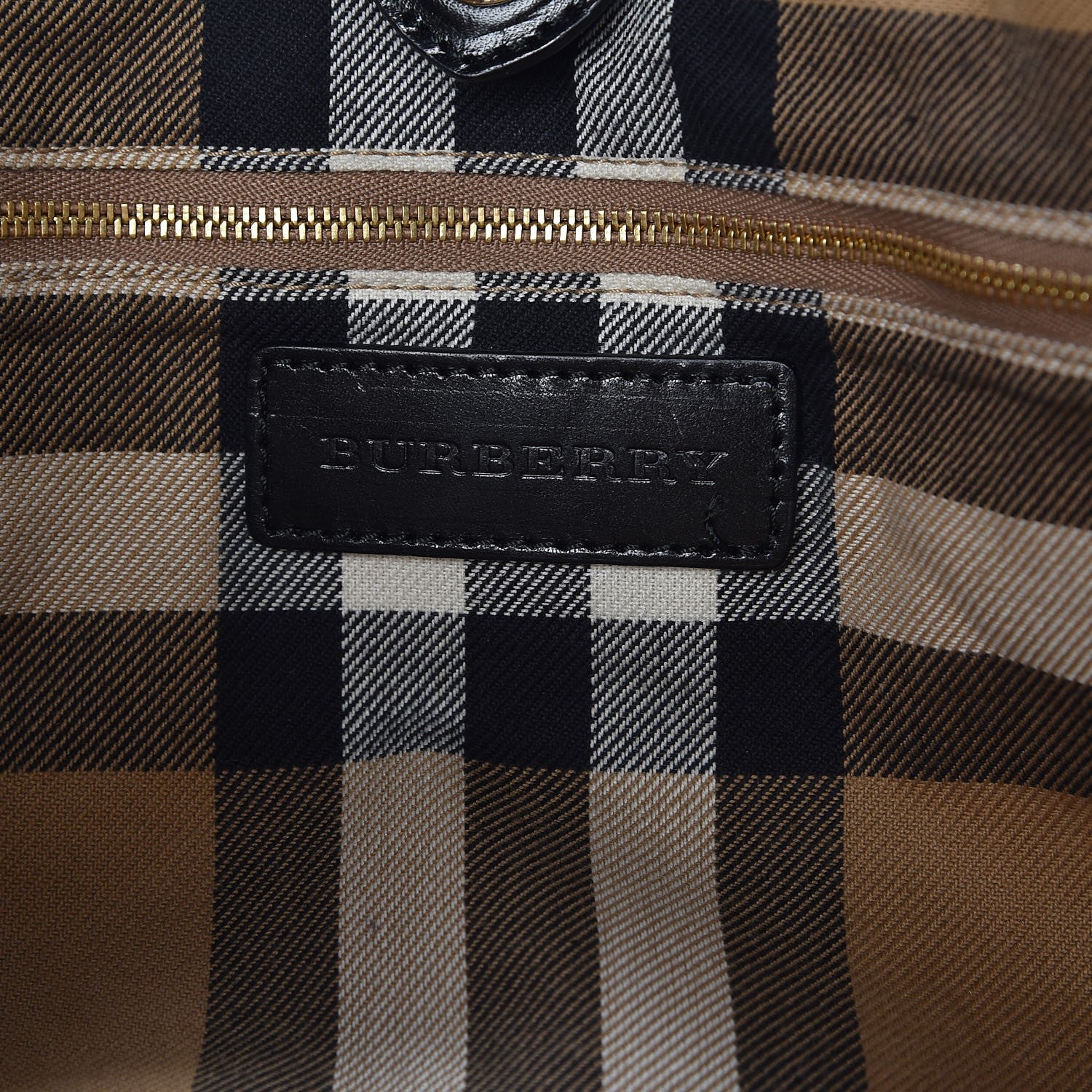 Burberry Calfskin House Check Medium Salisbury Tote Black 6 of 16