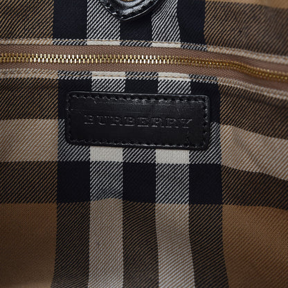 Burberry Calfskin House Check Medium Salisbury Tote Black 6 of 16