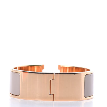 Hermes Enamel Wide Clic Clac H Bracelet PM Marron Glace 3 of 6