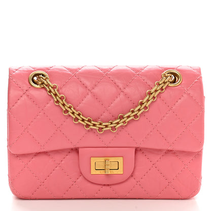 Chanel Aged Calfskin Quilted 2.55 Reissue Mini Flap Pink 1 of 11