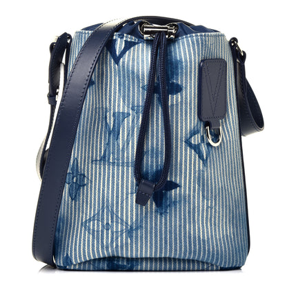 Louis Vuitton Hickory Stripes Denim Monogram Watercolor Sac Marin BB Blue 1 of 9
