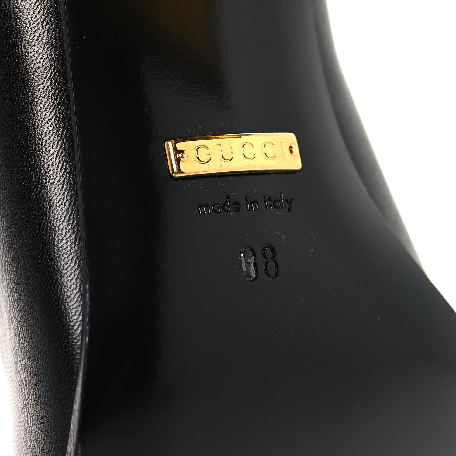 Gucci Malaga Kid Horsebit 75mm Pumps 38 Black 8 of 10