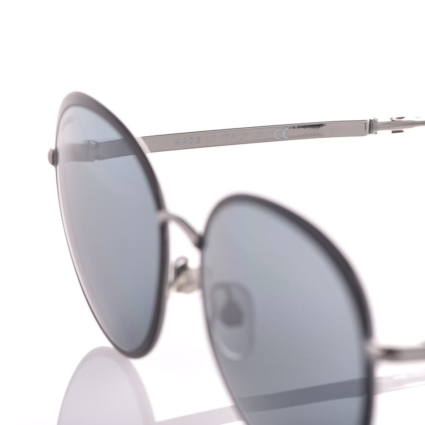 Round Spring Sunglasses 4206 Black Silver