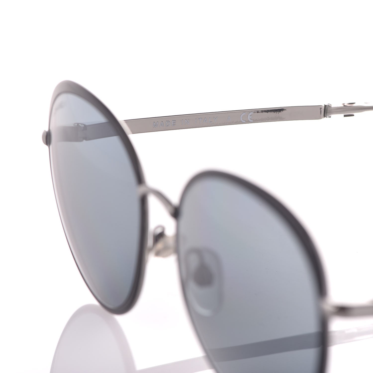 Chanel Round Spring Sunglasses 4206 Black Silver 6 of 8