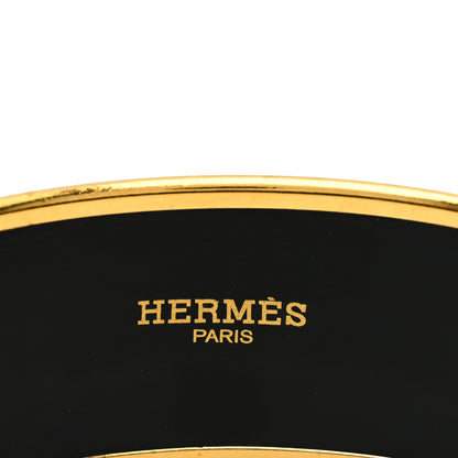 Hermes Enamel Printed Wide Grand Apparat Bracelet 70 White 4 of 5