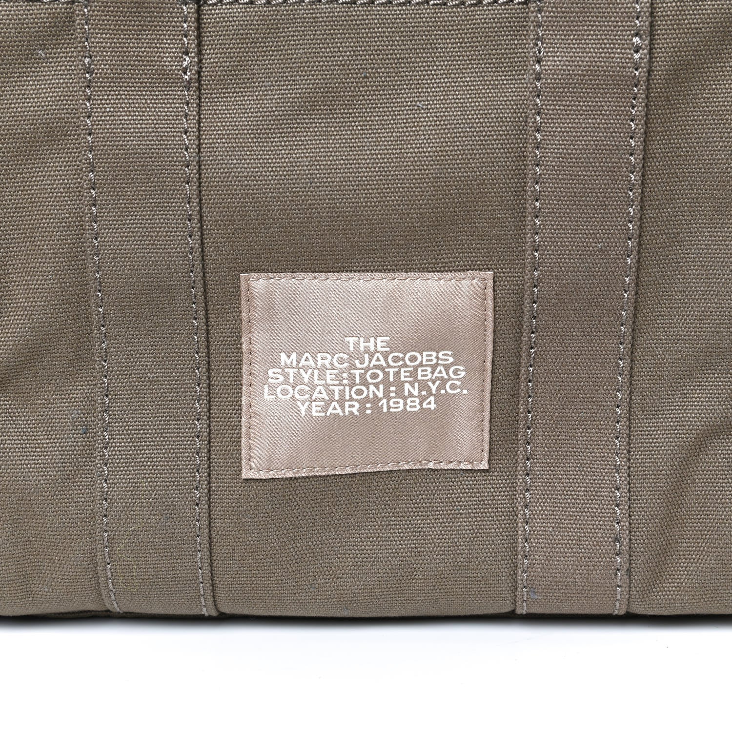 Marc Jacobs Cotton Canvas Mini The Traveler Tote Bag Slate Green 7 of 9