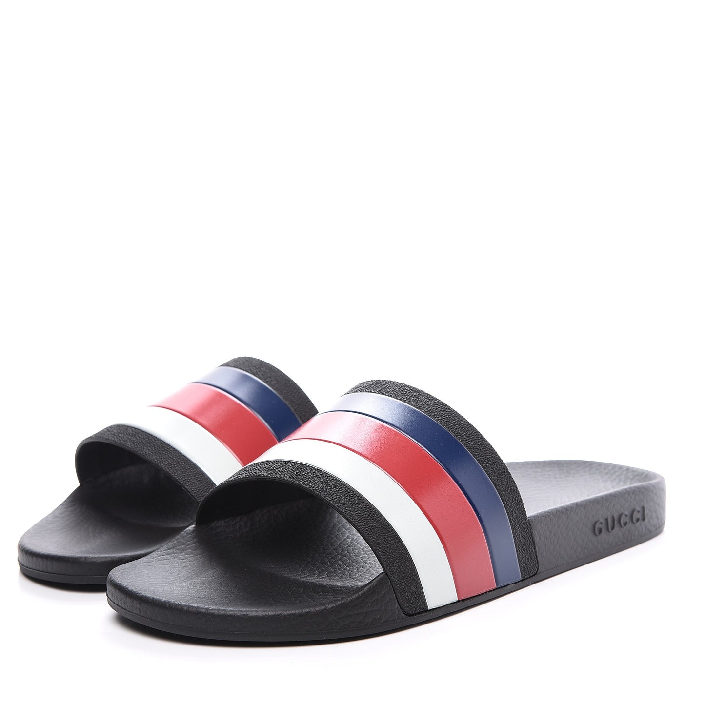 Rubber Web Mens Pool Slide Sandals 11 Black Mystic White Hibiscus Red Marine
