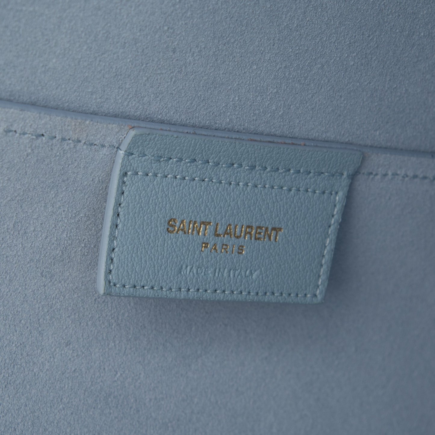 Calfskin Large Shopping Tote Sky Blue