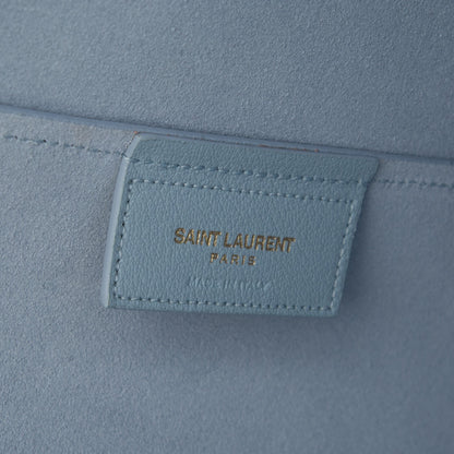 Saint Laurent Calfskin Large Shopping Tote Sky Blue 6 of 7