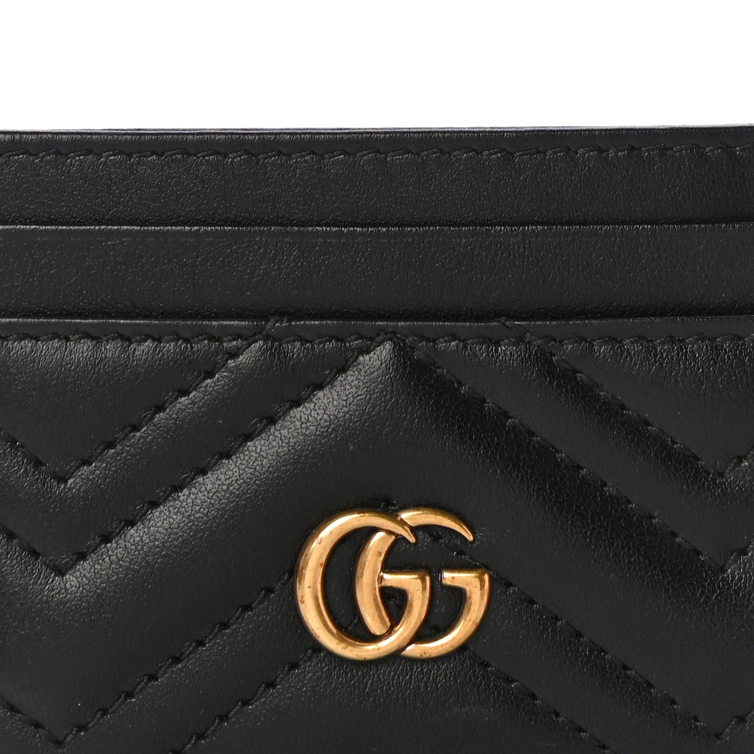 Gucci Calfskin Matelasse GG Marmont Card Holder Black 7 of 10