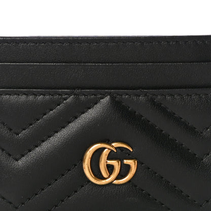 Gucci Calfskin Matelasse GG Marmont Card Holder Black 7 of 10