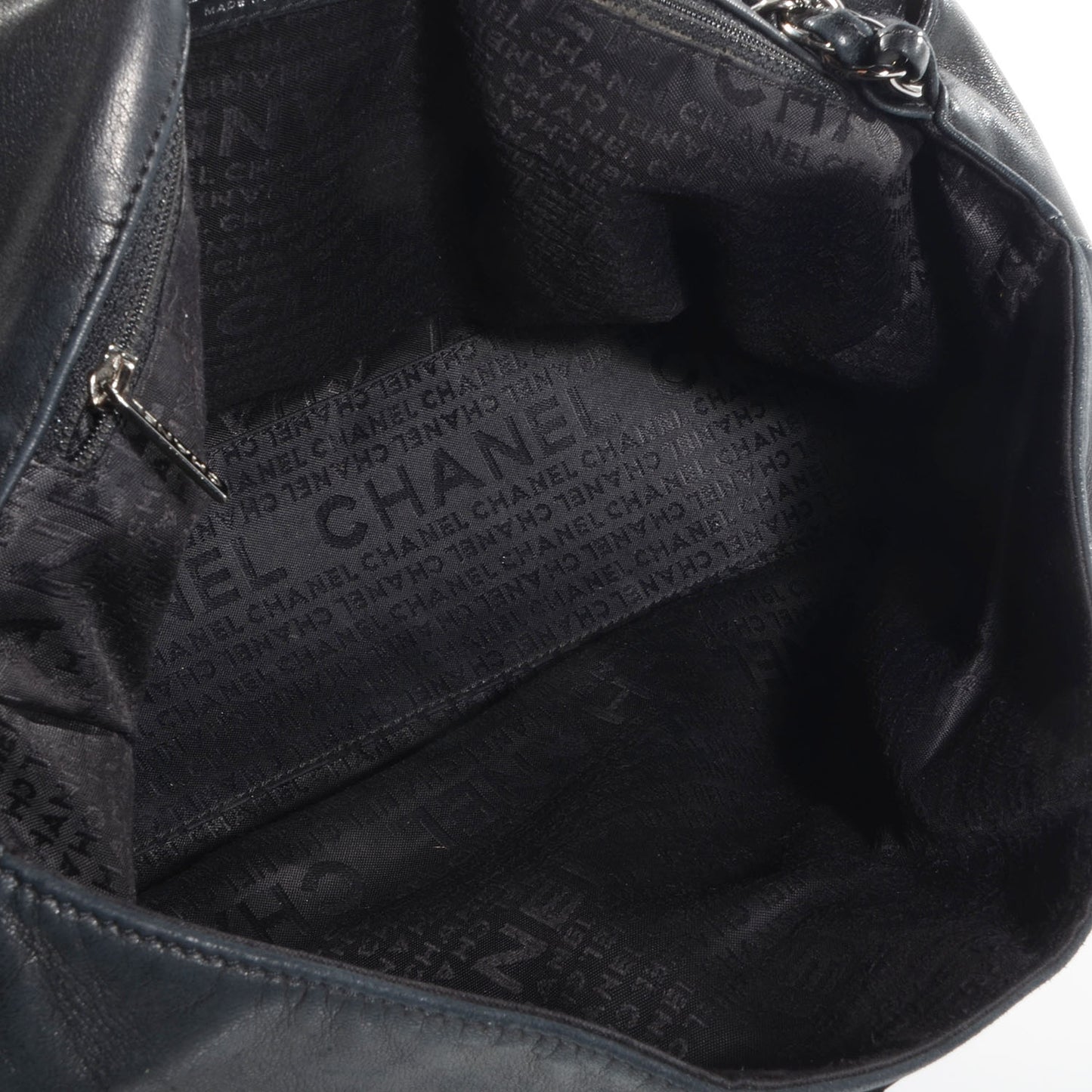 Lambskin Double Mademoiselle Jumbo Flap Black