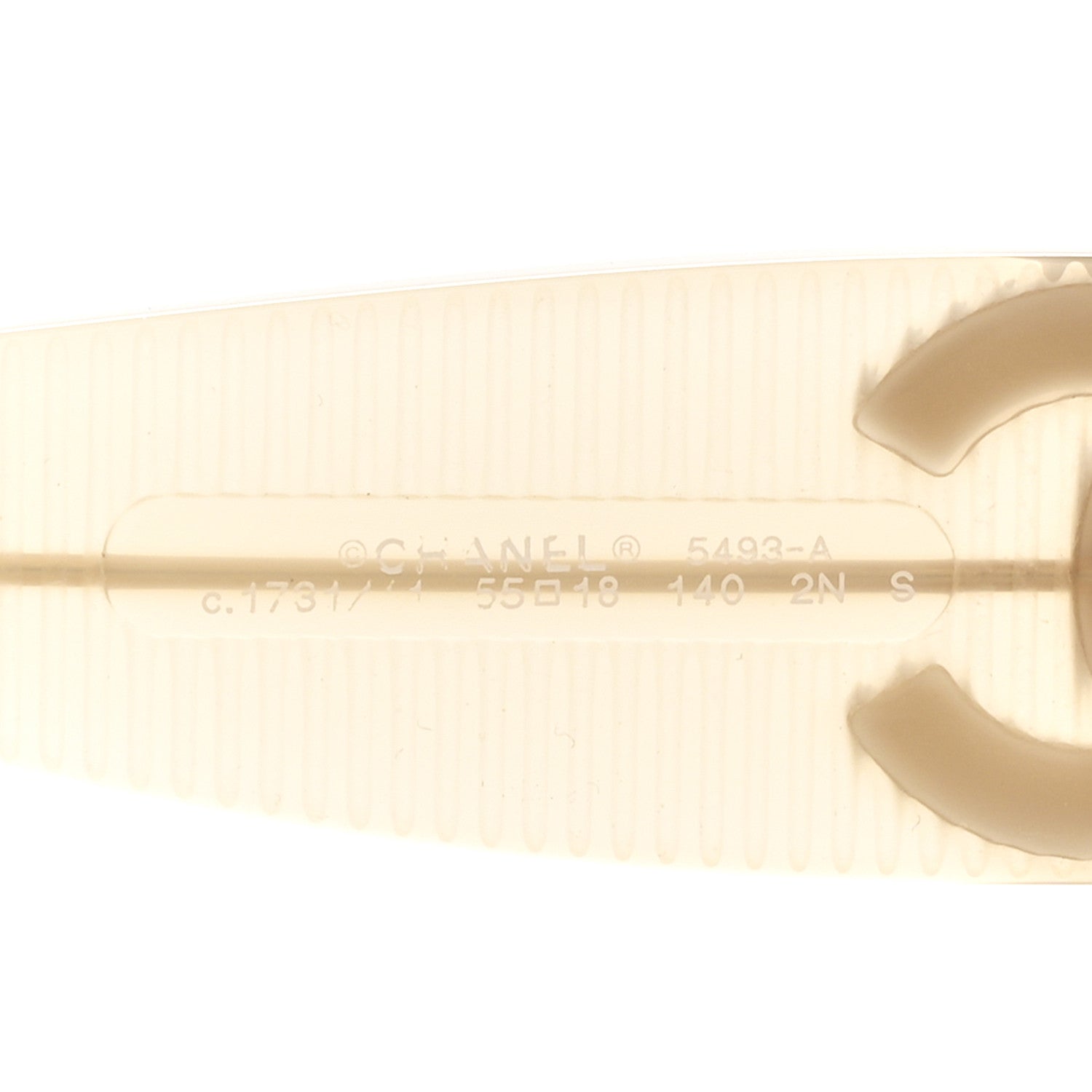 Chanel Acetate Rectangle Sunglasses 5493 Light Yellow Light Yellow 5 of 8