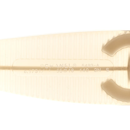 Chanel Acetate Rectangle Sunglasses 5493 Light Yellow Light Yellow 5 of 8