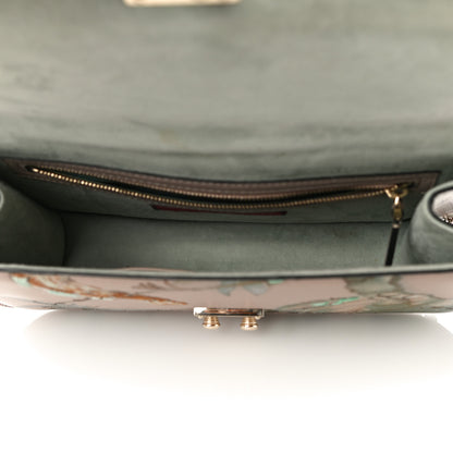 Valentino Garavani Vitello Embroidered Medium Glam Lock Rockstud Flap Beige 5 of 18