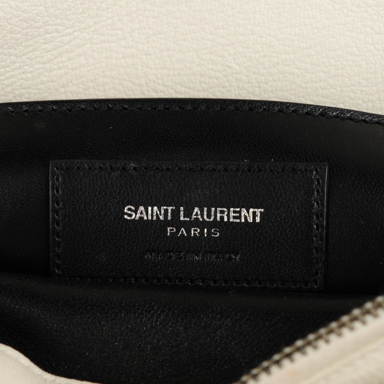 Saint Laurent Sheepskin Matelasse Medium College Monogram Bag Dove White 8 of 10