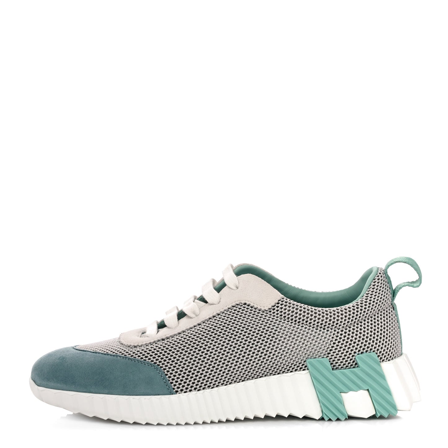 Air Mesh Suede Goatskin Bouncing Sneakers 37.5 Vert D'Eau