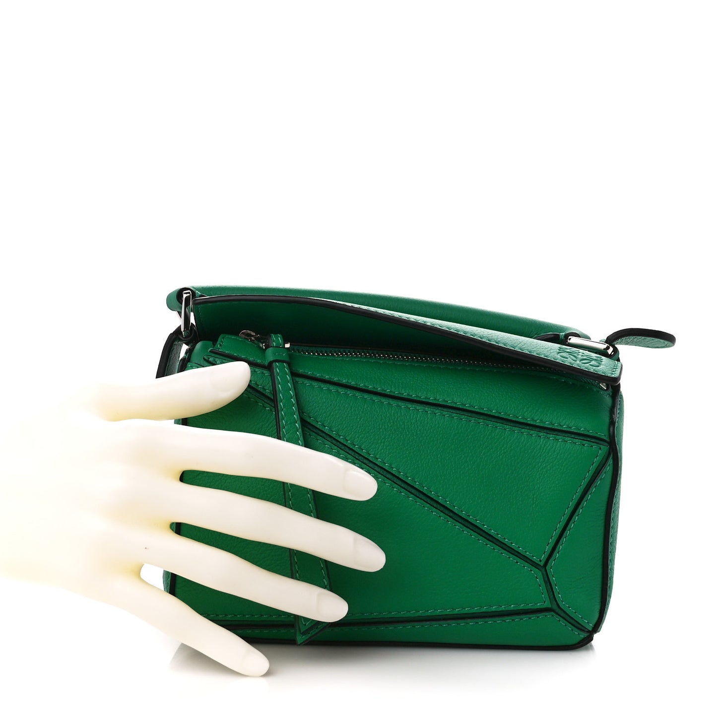 Calfskin Mini Puzzle Bag Jungle Green