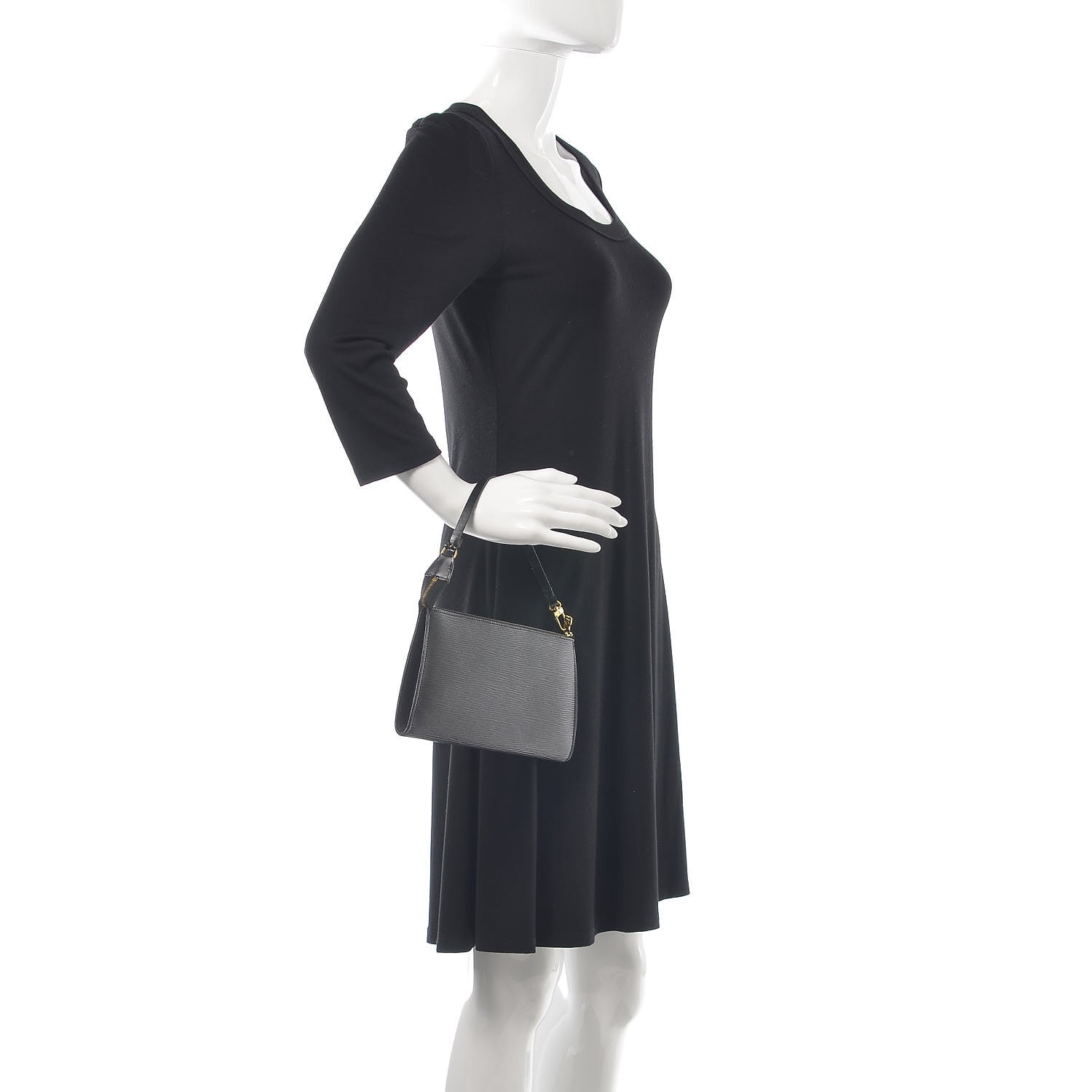 Louis Vuitton Epi Pochette Accessories 24 Black 2 of 9