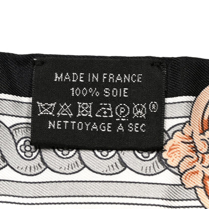 Hermes Silk Bride De Cour Twilly Black White Or Rose 4 of 4