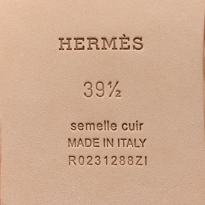 Hermes Woolskin Oran Sandals 39.5 Beige Argile 6 of 8