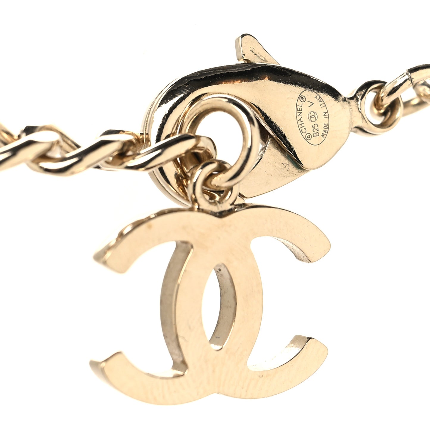 Metal Crystal Chain CC Choker Gold Silver