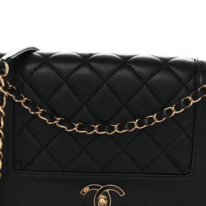 Chanel Sheepskin Quilted Vintage Mademoiselle Flap Black 8 of 11