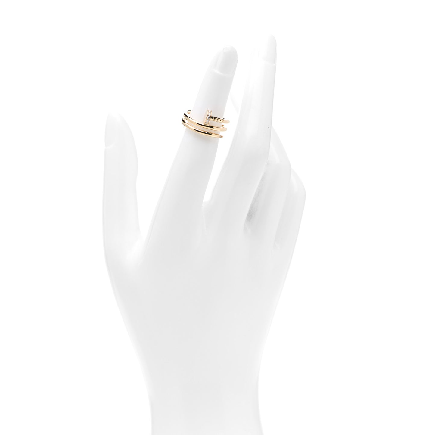 18K Yellow Gold Diamond Juste Un Clou Wrap Ring 49 4.75