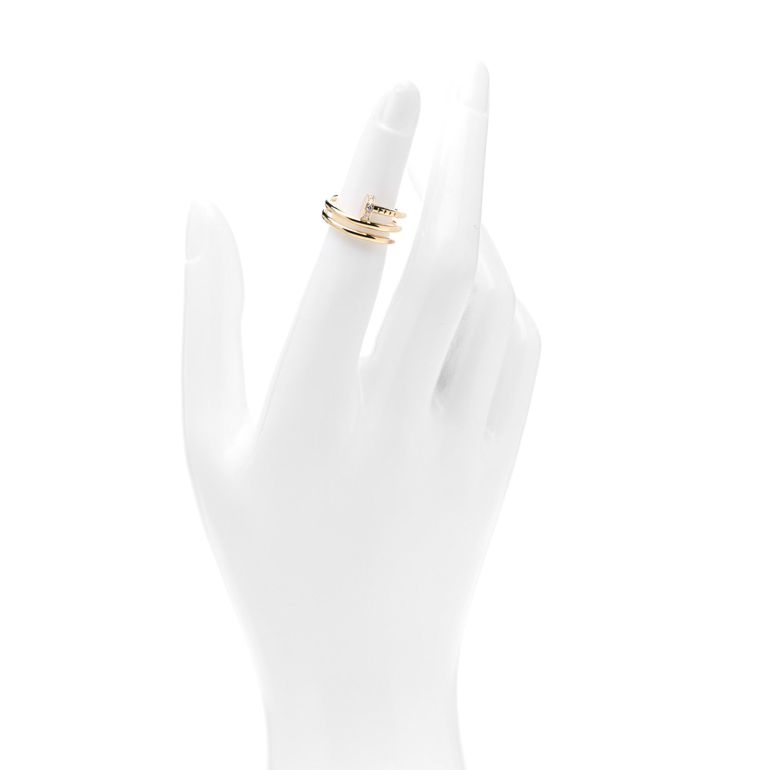 Cartier 18K Yellow Gold Diamond Juste Un Clou Wrap Ring 49 4.75 2 of 6