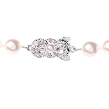 Mikimoto 18K White Gold Akoya Pearl 7.5-8mm Strand Necklace 19" 4 of 5