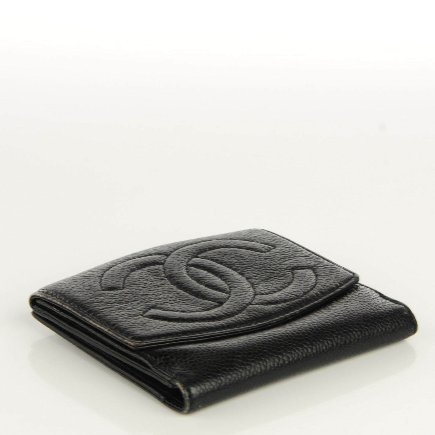 Chanel Caviar Timeless CC Compact French Wallet Black 4 of 7