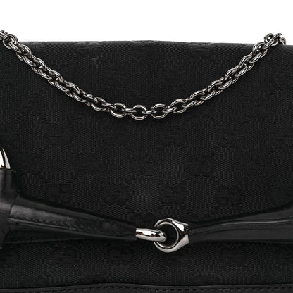 Gucci Monogram Studded Horsebit Clutch Black 7 of 11