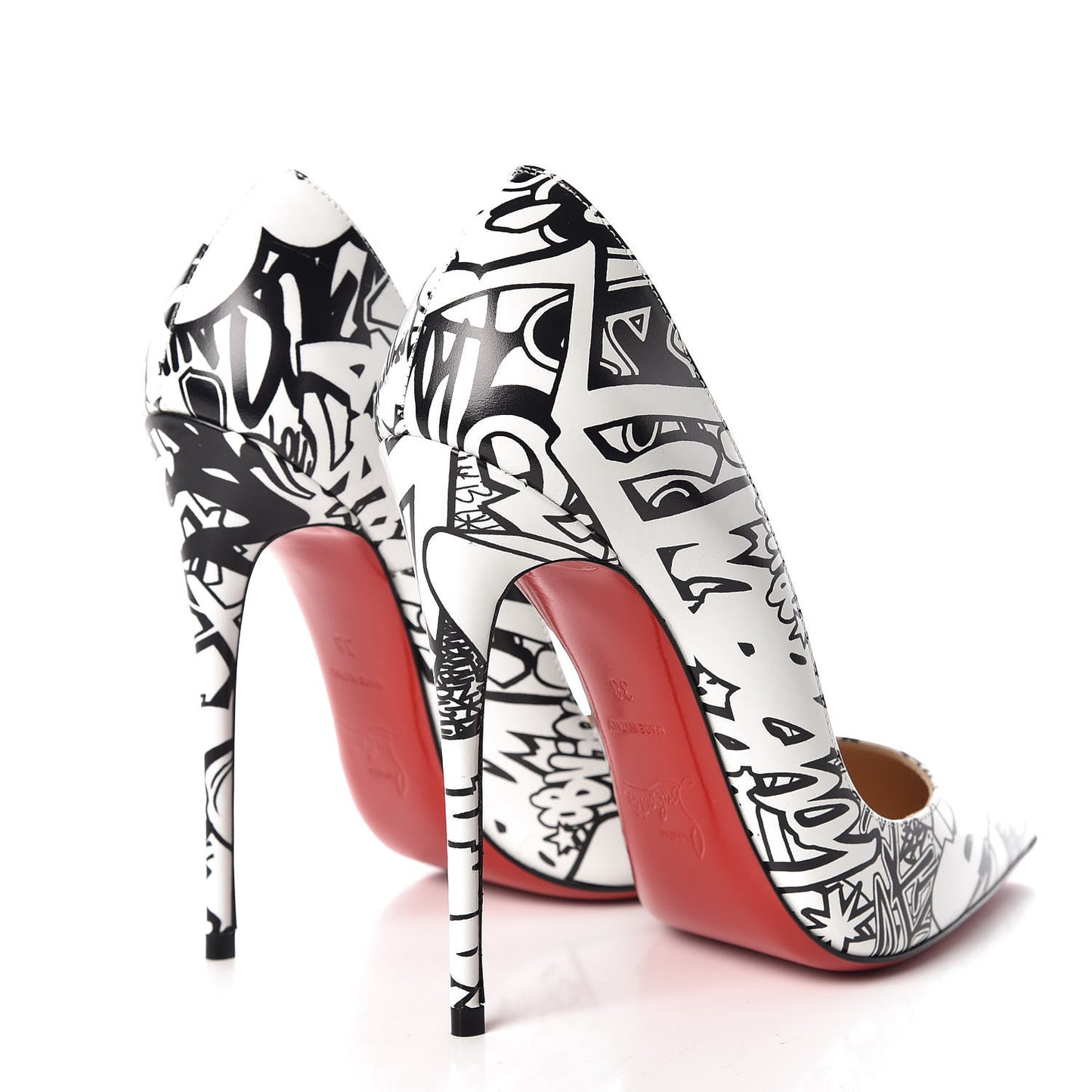 Calfskin WallGraf So Kate 120 Pumps 38 Black White