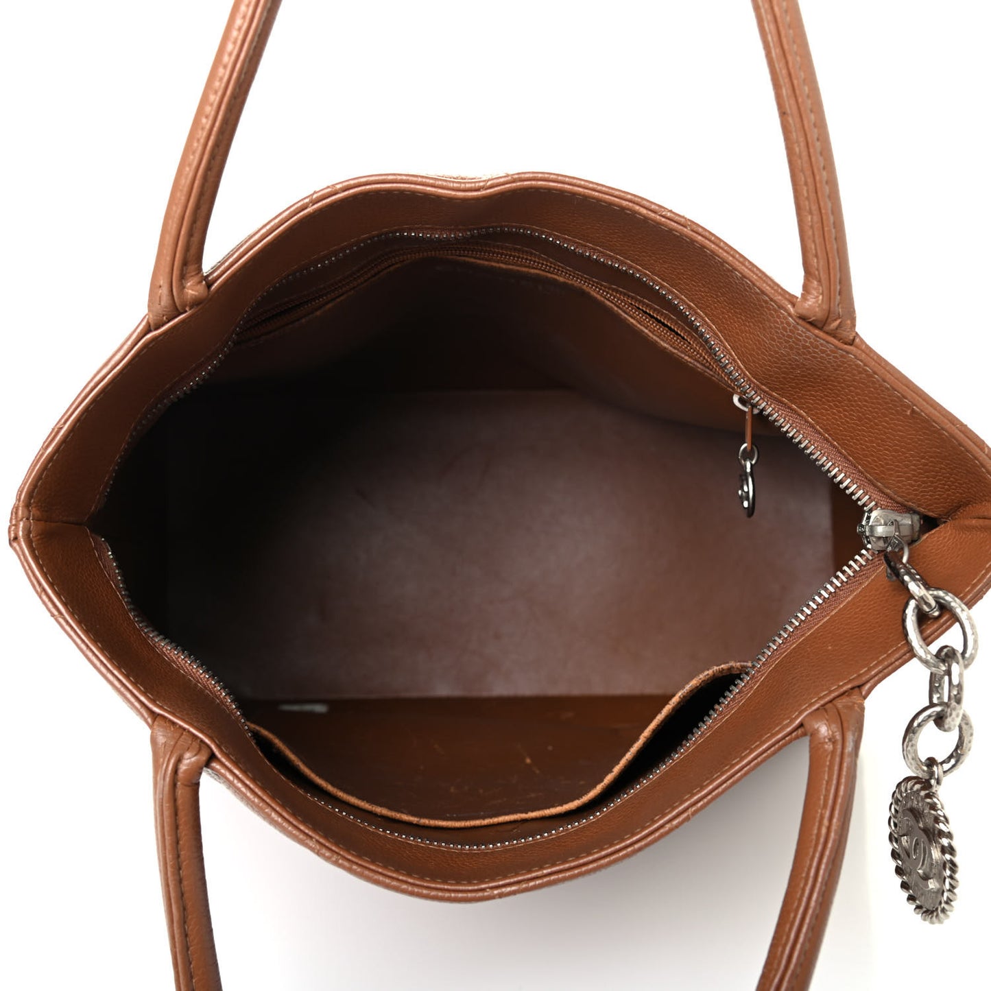 Caviar Quilted Medallion Tote Brown
