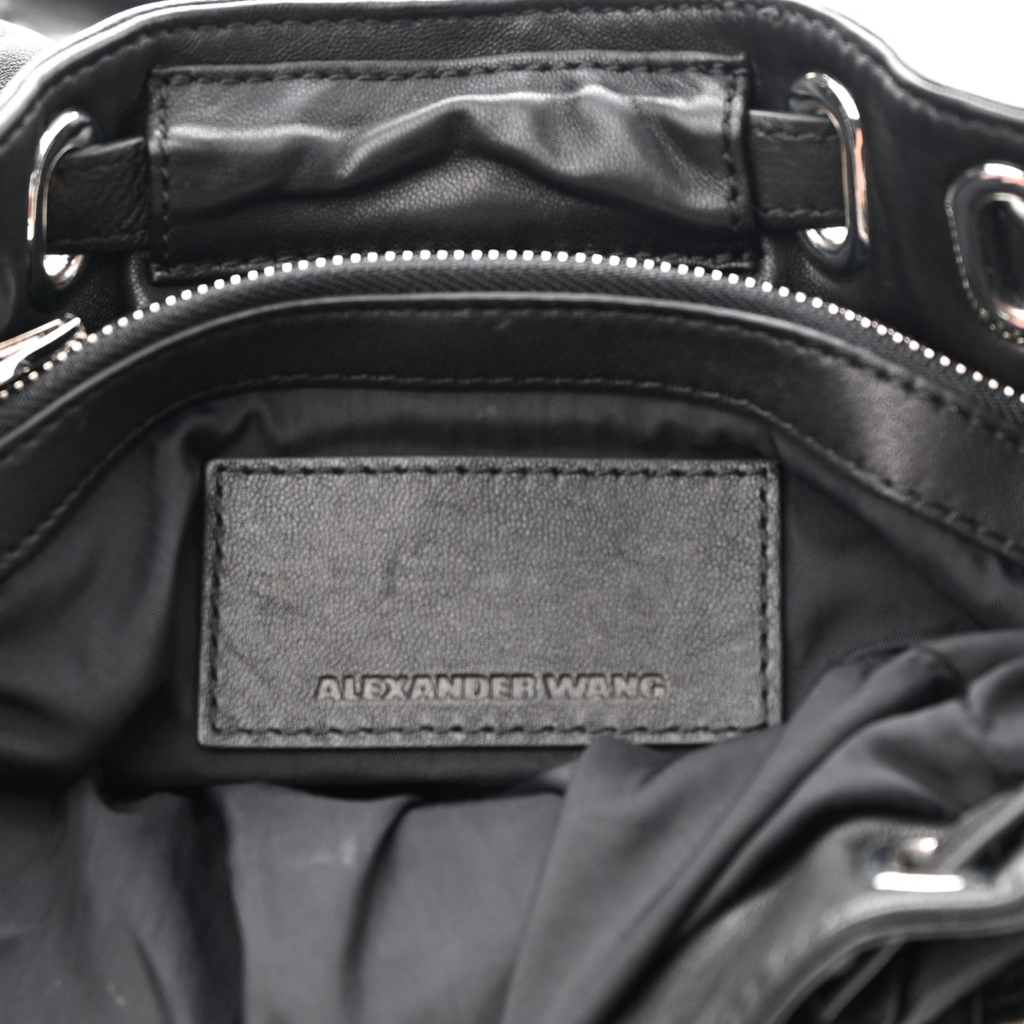 Lambskin Marti Backpack Bag Washed Black Rhodium Hardware