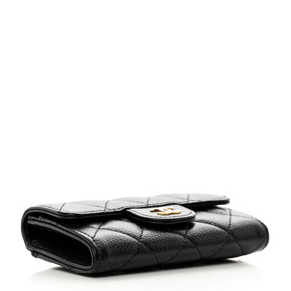Chanel Caviar Quilted Flap Card Holder Wallet Black 3 of 9