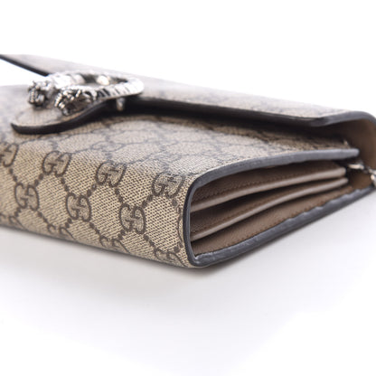 Gucci GG Supreme Monogram Mini Dionysus Chain Wallet Beige Taupe 10 of 11