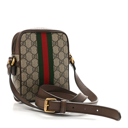 Gucci GG Supreme Monogram Web Mini Ophidia Messenger Brown 3 of 11