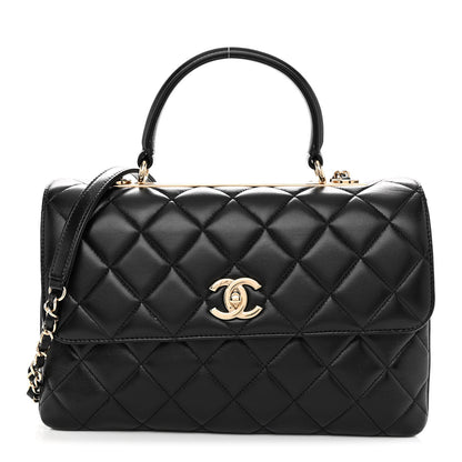 Chanel Lambskin Quilted Medium Trendy CC Flap Dual Handle Bag Black 1 of 10