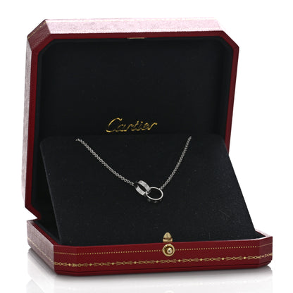 Cartier 18K White Gold Interlocking LOVE Necklace 5 of 5