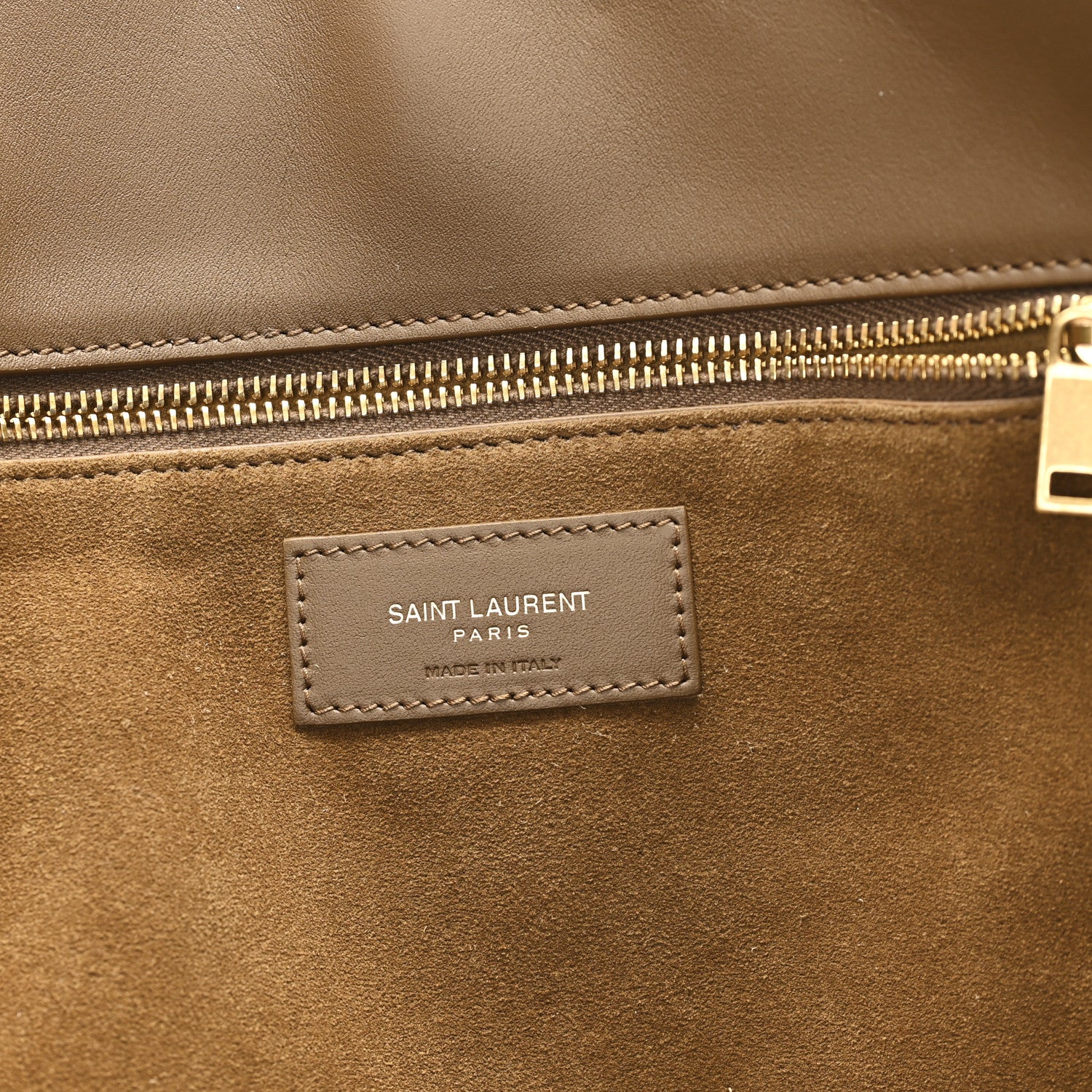 Saint Laurent Suede Bea Tote Golden Leaf 6 of 10