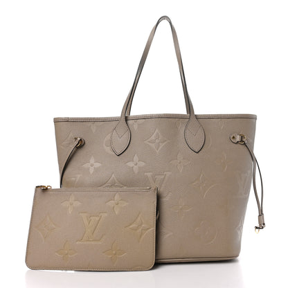 Louis Vuitton Empreinte Monogram Giant Neverfull MM Tourterelle 3 of 11