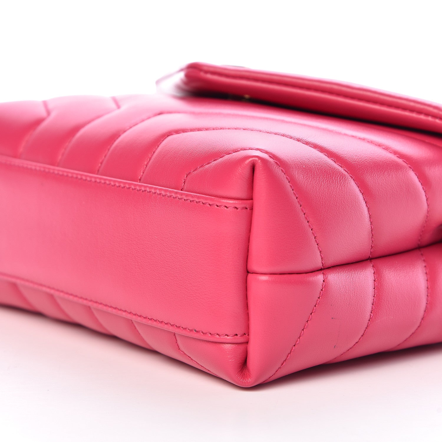 Saint Laurent Calfskin Y Quilted Monogram Toy Loulou Crossbody Bag Freesia 9 of 10