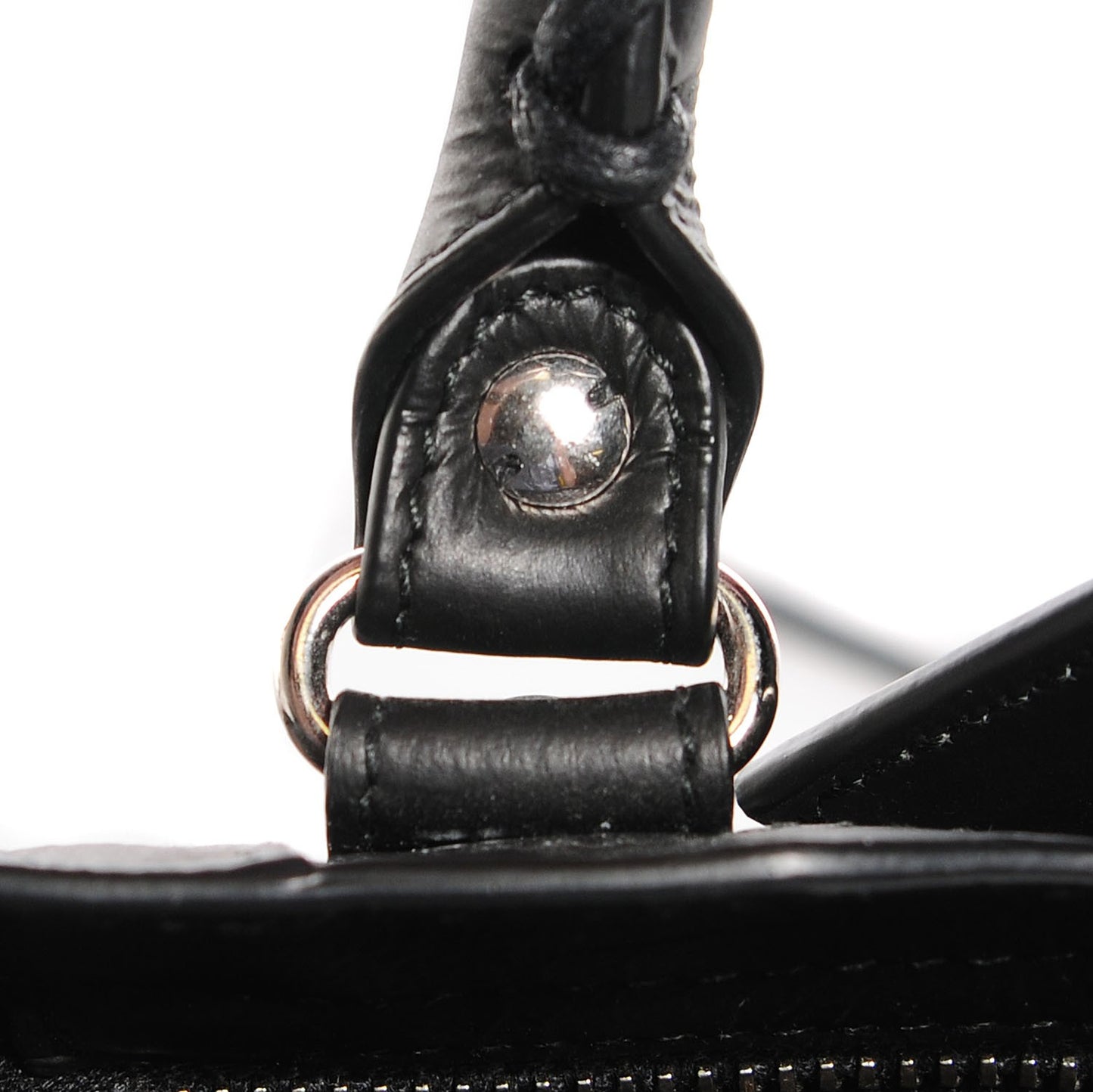 Matte Goatskin Rubber Covered Classic Hardware Mini City Black