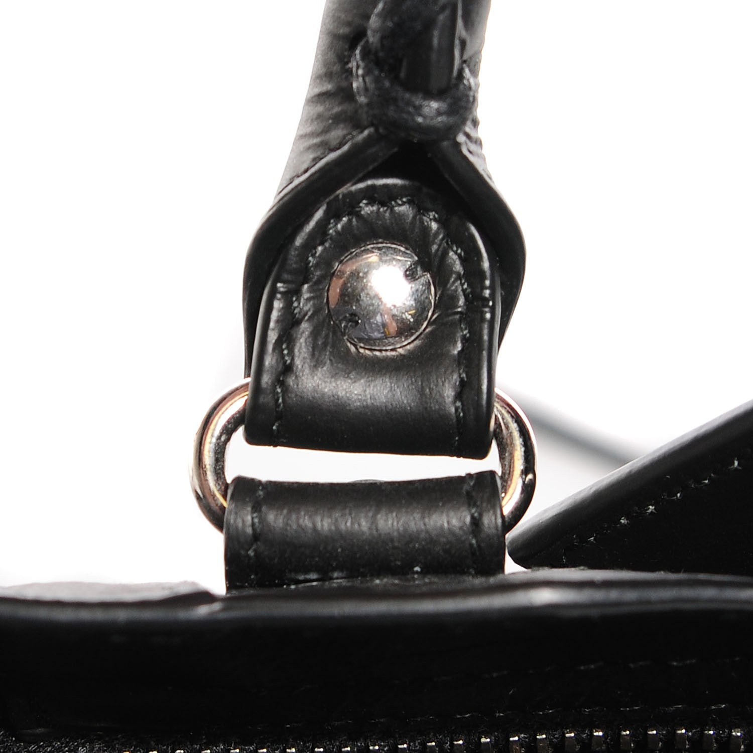 Balenciaga Matte Goatskin Rubber Covered Classic Hardware Mini City Black 10 of 12
