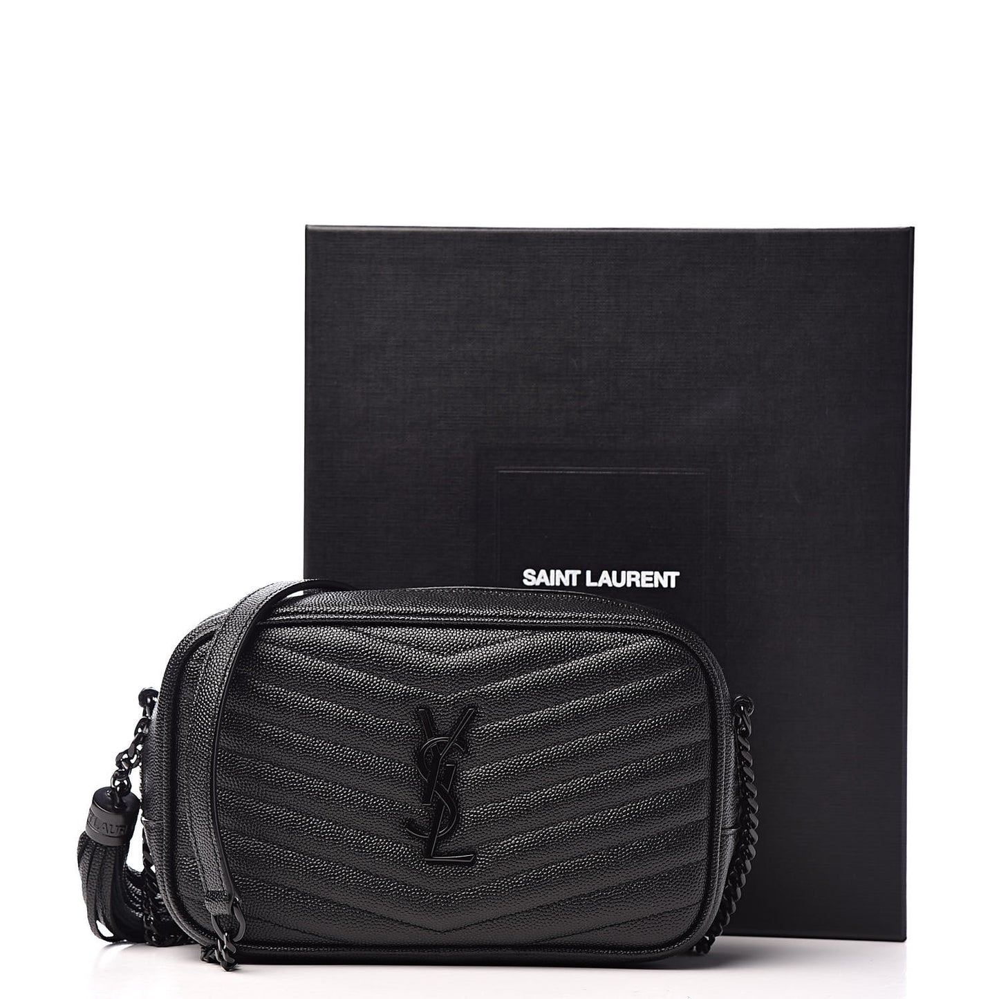Grain De Poudre Matelasse Monogram Mini Lou Camera Bag Black