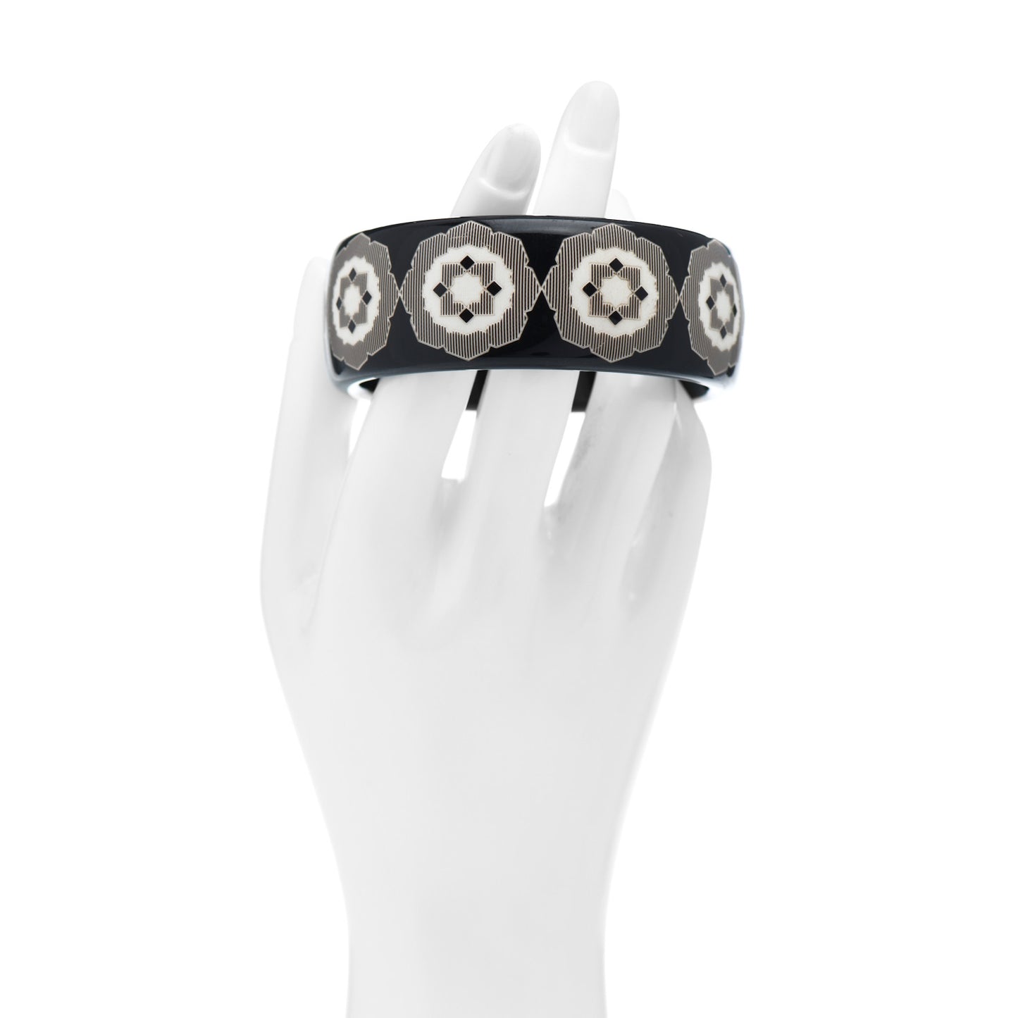 Resin Paloma Picasso Zellige Bangle Bracelet Black