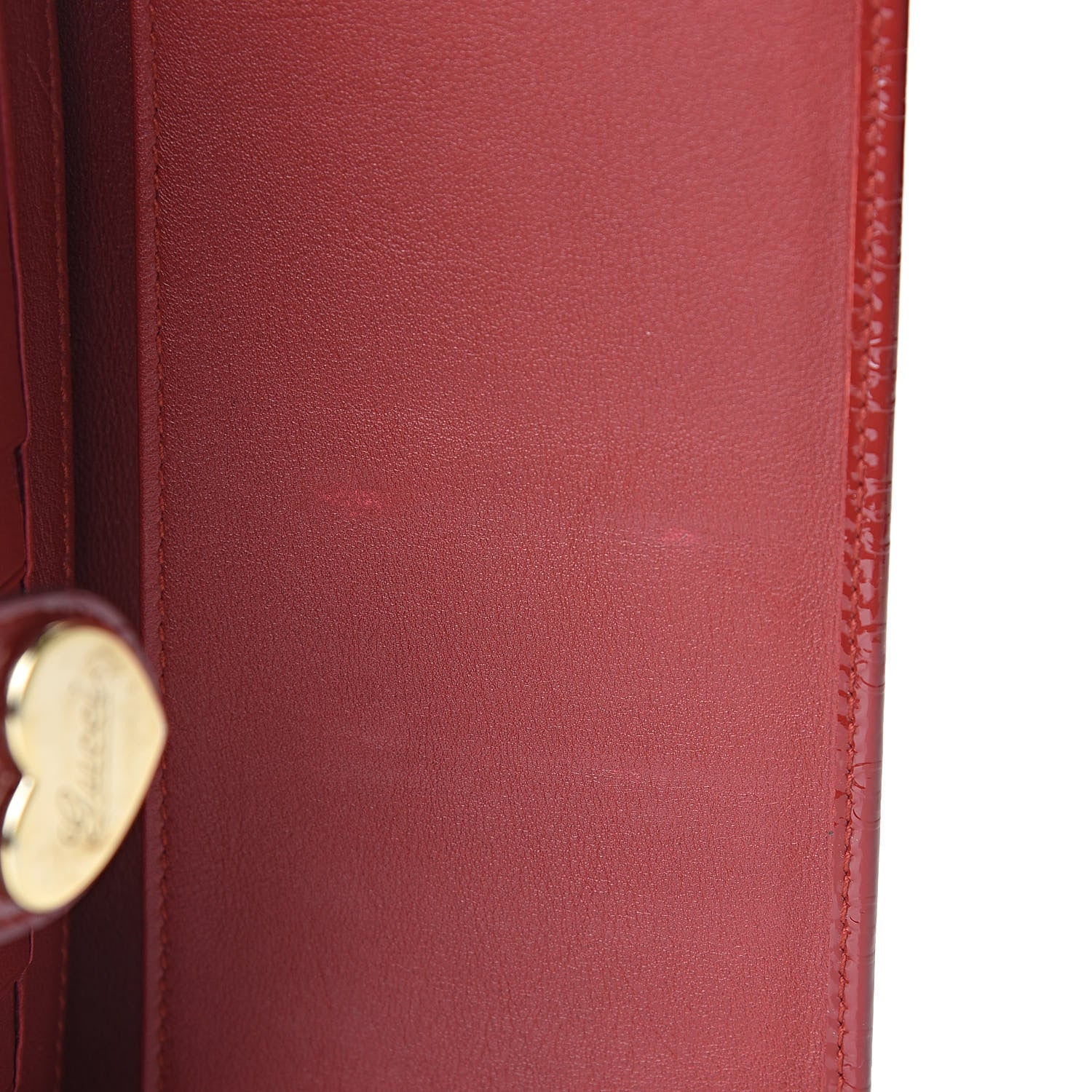 Gucci Patent Microguccissima Heart Continental Wallet Red 8 of 10