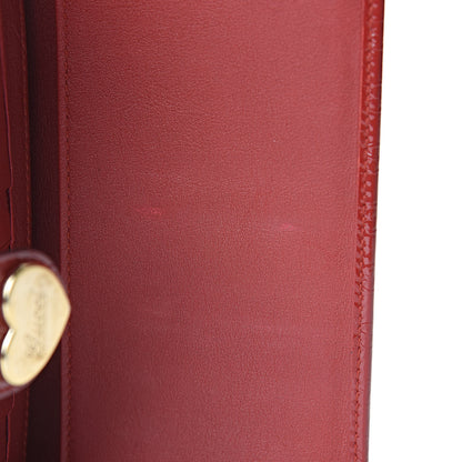 Gucci Patent Microguccissima Heart Continental Wallet Red 8 of 10